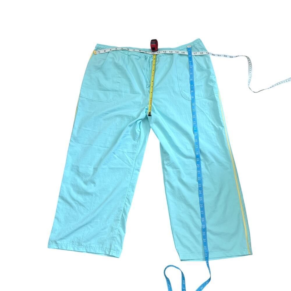 New York & Company aqua lounge pants XL wide leg drawstring stripe - Picture 4 of 5